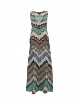 Missoni - Multicolor Viscose Lam Gown (L)