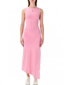 Marine Serre - Pink Round Neck Midi Dress