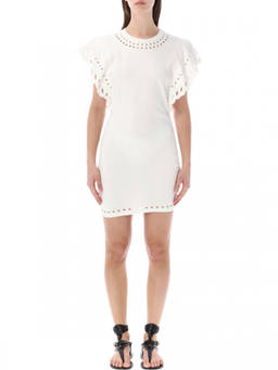 Marant Etoile - Beige Round Neck Mini Dress
