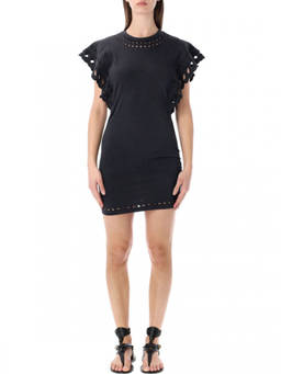 Marant Etoile - Black Round Neck Mini Dress