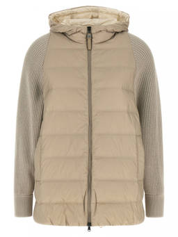 Brunello Cucinelli - Beige Quilted Hood Jacket