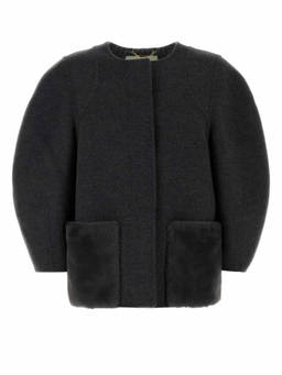 Fendi - Dark Grey Round Neck Jacket