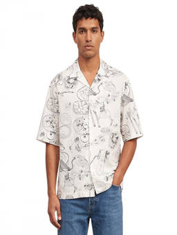 JACQUEMUS - White Relaxed Printed Shirt