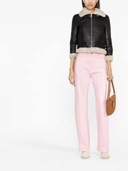 Dsquared2 - Black Cropped Shearling Jacket