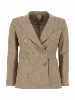 Max Mara - Cappuccino Linen Blend Targa Blazer (M)