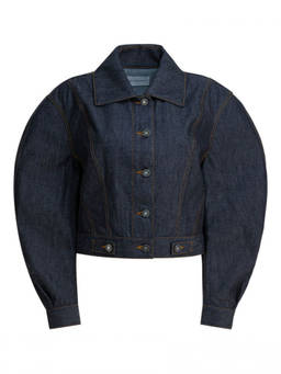 Givenchy - Blue Solid Shirt Collar Jacket