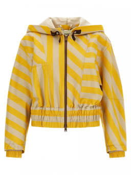 Fendi - Yellow Stripes Hood Jacket