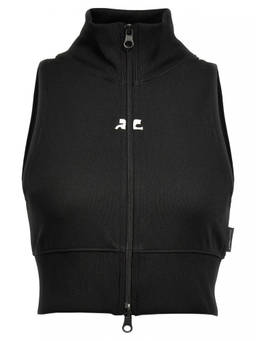 Courreges - Black Logo Mock Collar Jacket (M)