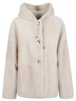 Enes - Off White Sofia hooded jacket (L)