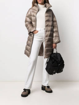Herno - Taupe Mid-Length Puffer Jacket