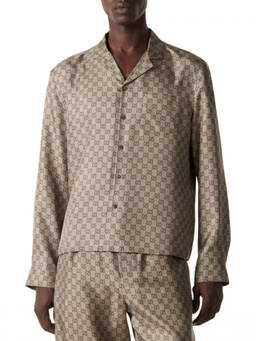 Gucci - Beige Regular Jacquard Shirt (XL)