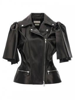 Alexander McQueen - Black Bow Knot Biker Vest (M)