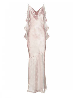 Rotate Birger Christensen - Pink Floral Cowl Neck Maxi Dress
