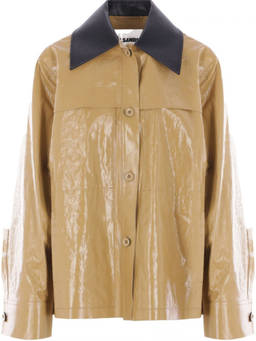 Jil Sander - Beige Waxed Jacket (3XS)