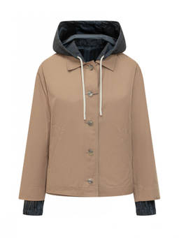 Herno - Beige Solid Hood Jacket
