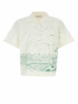 PRADA - Off White Printed Shirt (XL)