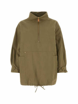 PRADA - Army Green Cotton Blend Dress