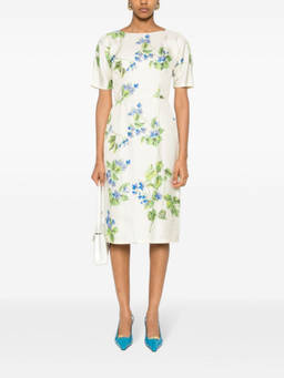 PRADA - White Printed Twill Dress (M)