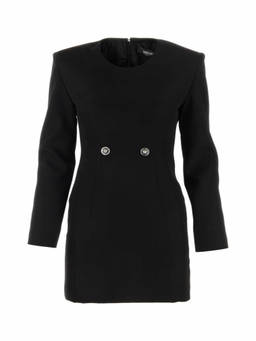 Versace - Black grain de poudre mini dress