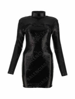 Balenciaga - Black sequins mini dress