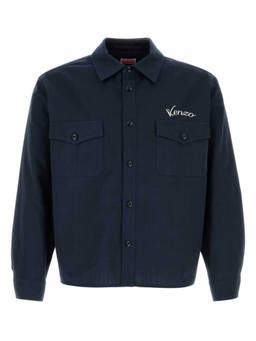 Kenzo - Navy Blue Logo Overshirt