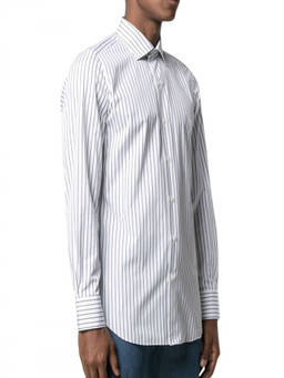 Finamore 1925 - Sky Blue Regular Stripes Shirt