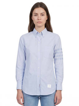 Thom Browne - Light Blue Slim Stripes Shirt