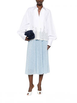 Ermanno Scervino - White Oversized Embroidered Shirt