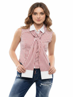 Dsquared2 - Red Slim Stripes Shirt (S)