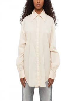 Quira - Light Pink Oversized Solid Shirt (XS)