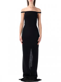Rick Owens - Black Draped Sleeveless Maxi Dress (S)