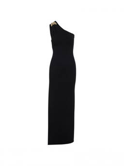 Elisabetta Franchi - Black One Shoulder Long Dress