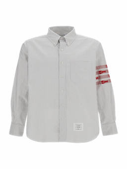 Thom Browne - Grey Stripes Oxford Shirt (S)