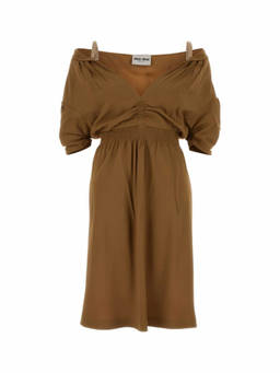 Miu Miu - Brown Off-Shoulder Dress (M)