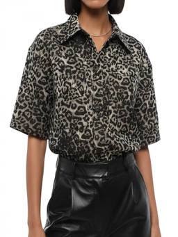 ALLSAINTS - Multicolor Oversized Animal Print Shirt (M)
