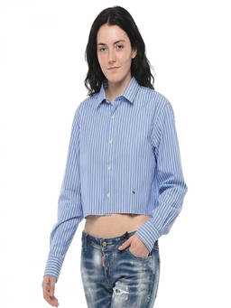 HOMMEgirls - Blue Regular Stripes Shirt