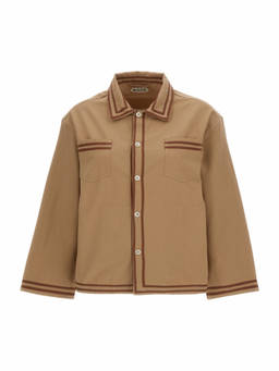 BODE - Brown Regular Solid Shirt (S)