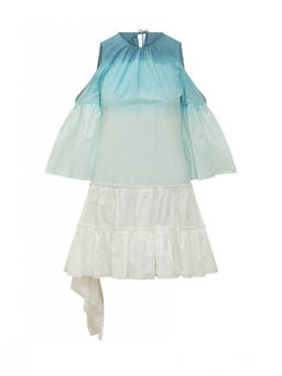 JW Anderson - Blue Ombre Round Neck Midi Dress (S)