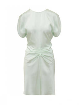 Victoria Beckham - Light Green V Neck Midi Dress (XS)