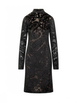 Etro - Black Floral Mock Collar Dress (L)