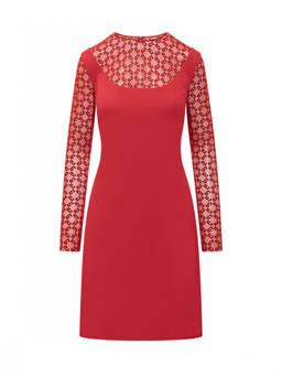 Givenchy - Red Logo Crew Neck Mini Dress