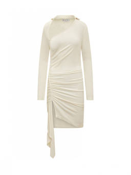 OFF-WHITE - Off White V Neck Midi Dress (M)