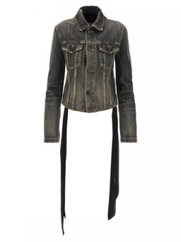 Balenciaga - Dark Grey Lace-up Denim Jacket (S)
