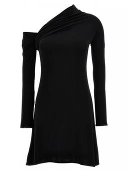 Courreges - Black Twist Crepe Mini dress