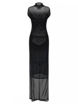 Jean Paul Gaultier - Black Flocked dress