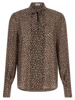 Brunello Cucinelli - Brown Relaxed Polka Dot Shirt