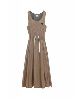 Miu Miu - Brown Logo Sleeveless Mini Dress (M)