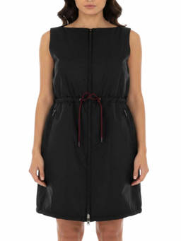 PRADA - Black Round Neck Mini Dress