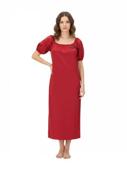 Miu Miu - Red Scoop Neck Midi Dress