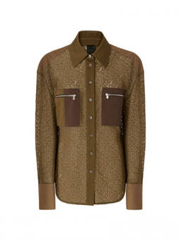 Pinko - Brown Transparent Printed Shirt